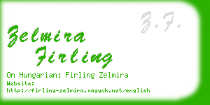 zelmira firling business card